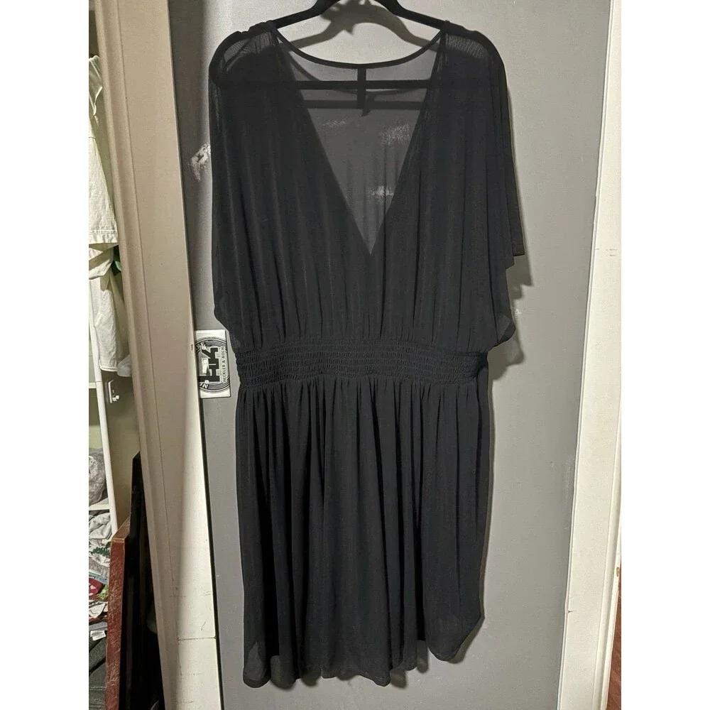 Torrid size 4 sheer black swim suit bathing cover up